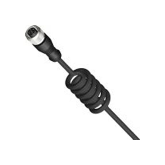 RS PRO,283-4879,RS PRO 执行器/传感器电缆, 660 mm长 4, M12, 直向 母插转自由电缆端 无端接, PU 黑色护套, IP40