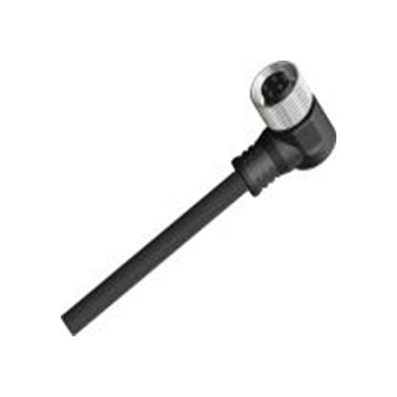 RS PRO,283-4911,RS PRO 执行器/传感器电缆, 5 m长 4, 7/8″圆形, 直角 母插转自由电缆端 无端接, 聚氯乙烯 黑色护套, IP40