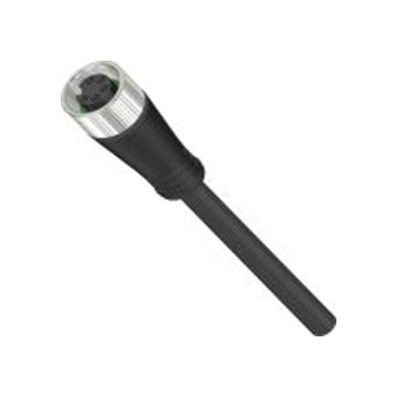 RS PRO,283-4921,RS PRO 执行器/传感器电缆, 2 m长 5, 7/8″圆形, 直向 母插转自由电缆端 无端接, 聚氯乙烯 黑色护套, IP40