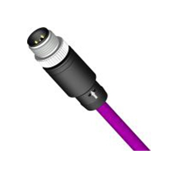 RS PRO,283-4933,RS PRO 执行器/传感器电缆, 2 m长 5, 直向 公, 聚氯乙烯 紫色护套, IP40, M12系列