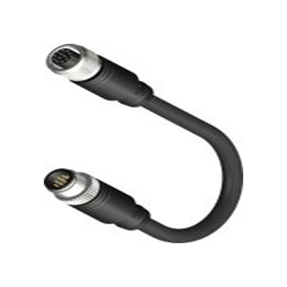 RS PRO,283-4952,RS PRO 执行器/传感器电缆, 2 m长 12, M12, 直向 母插 8转M12, 直 公, 聚氯乙烯 黑色护套, IP40