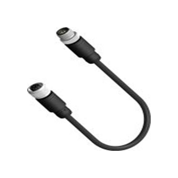 RS PRO,283-4974,RS PRO 执行器/传感器电缆, 8 m长 8, M12, 直向 母插 8转M12, 直 公, 聚氯乙烯 黑色护套, IP40