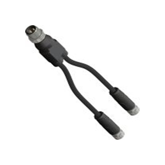 RS PRO,283-5011,RS PRO 执行器/传感器电缆, 300 mm长 4, M12, 直向 公 4转M8, 直 母插, 聚氯乙烯 黑色护套, IP40, CY12M4系列