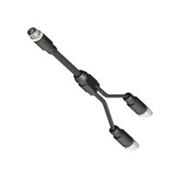 RS PRO,283-5014,RS PRO 执行器/传感器电缆, 300 mm长 8, M12, 直向 公 4转M12, 直 母插, 聚氯乙烯 黑色护套, IP40, CY12M4系列