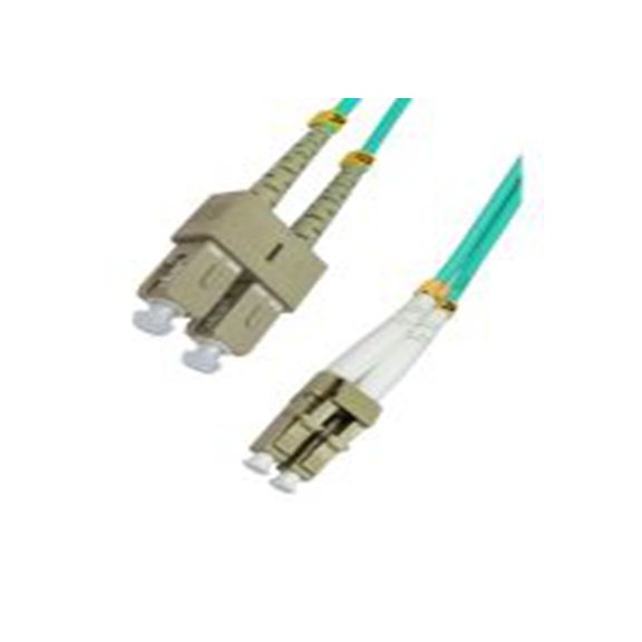 RS PRO,284-7002,2芯 OM4 光纤电缆, 1 m长, Φ3 mm线芯, 低烟，无卤 淡蓝色护套