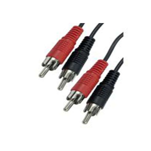 RS PRO,286-2802,RS PRO 莲花头音频线, RCA 公转RCA x 2 公, 3 m长, 黑色