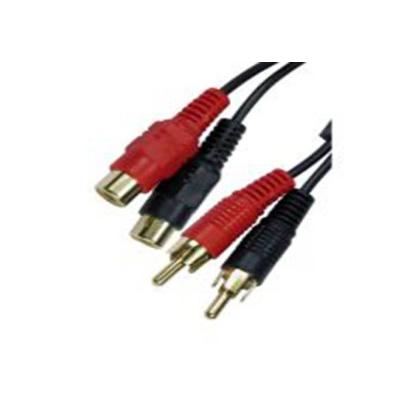 RS PRO,286-2821,RS PRO 莲花头音频线, RCA 公转RCA x 2 母插, 3 m长, 黑色