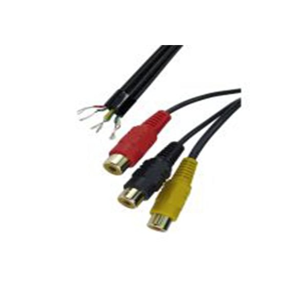 RS PRO,286-2829,RS PRO 莲花头音频线, 3.5 mm 立体声插孔, 无端接 母插转自由端, 250 mm长, 黑色