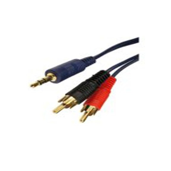 RS PRO,286-2842,RS PRO 莲花头音频线, RCA 公头 公转3.5mm公头 公, 15 m长, 黑色, 2TRSH系列