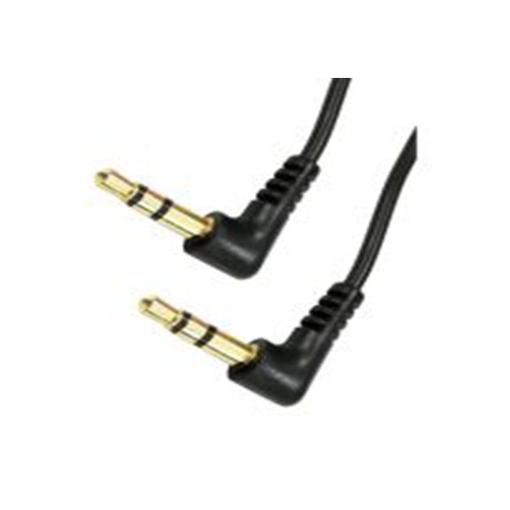 RS PRO,286-2845,RS PRO 辅助电缆, 3.5 mm 立体声插孔, 3.5 mm 立体声插孔 公转3.5 mm 立体声插孔, 3.5 mm 立体声插孔 公, 1 m长, 黑色, RS