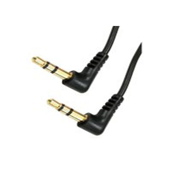 RS PRO,286-2849,RS PRO 辅助电缆, 3.5 mm 立体声插孔, 3.5 mm 立体声插孔 公转3.5 mm 立体声插孔, 3.5 mm 立体声插孔 公, 2 m长, 黑色