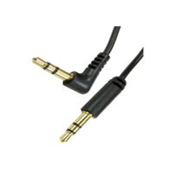 RS PRO,286-2859,RS PRO 辅助电缆, 3.5 mm 立体声插孔, 3.5 mm 立体声插孔 公转3.5 mm 立体声插孔 公, 1.5 m长, 黑色