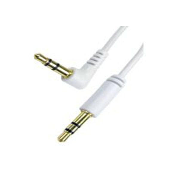 RS PRO,286-2865,RS PRO 辅助电缆, 3.5 mm 立体声插孔, 3.5 mm 立体声插孔 公转3.5 mm 立体声插孔 公, 3 m长, 白色, 2TSRS系列