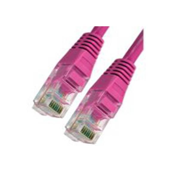 RS PRO,286-3436,2 m Cat5e 以太网电缆, 非屏蔽双绞线（UTP）屏蔽, 粉红色 聚氯乙烯护套, RJ45 公转RJ45 公