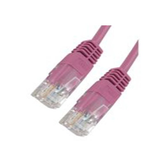 RS PRO,286-3581,1 m Cat5e 以太网电缆, 非屏蔽双绞线（UTP）屏蔽, 粉红色 聚氯乙烯护套, RJ45 公转RJ45 公