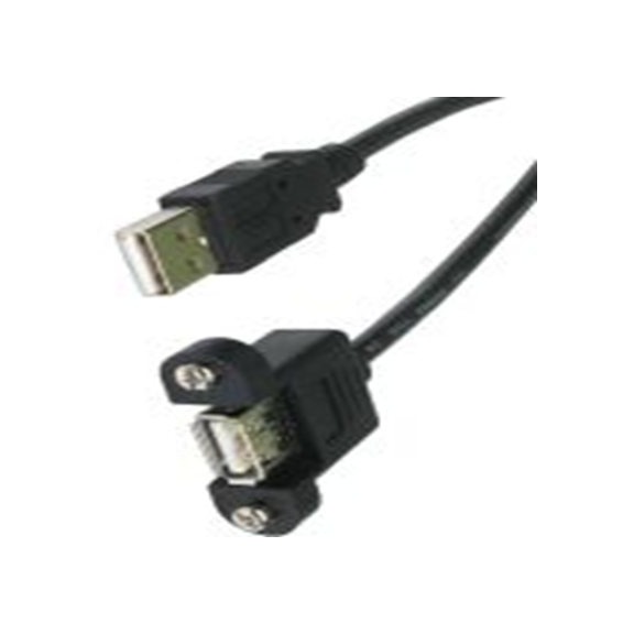 RS PRO,286-3704,RS PRO , USB A 型 公转USB A 型 母插, 2 m长, USB 2.0, 黑色