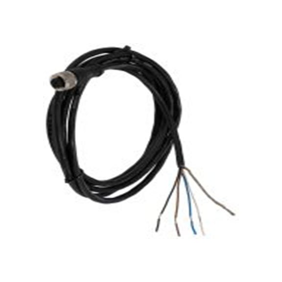 RS PRO,144-7653,RS PRO 传感器执行器电缆, 2 m长, 直向 母插 4转自由端 无端接, 聚氯乙烯 黑色护套, IP40, CBF系列