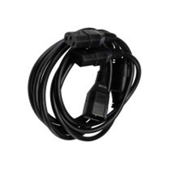 RS PRO,447-007,2.5 m 电源线, 250 V, IEC C13, 直角转IEC C14, 直 聚氯乙烯, 黑色, 符合2002/95/EC, 2002/96/EC (WEEE), 2