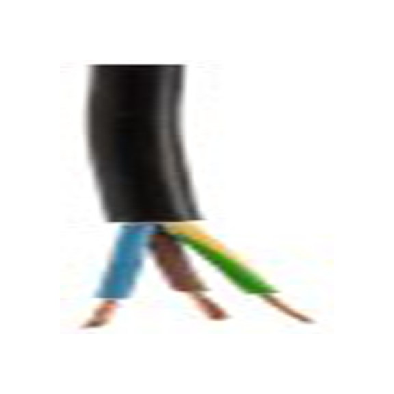 RS PRO,606-137,三芯, 50 m长 电源电缆, 500 V, 黑色 聚氯乙烯护套 70 °C, HO5VV-F / 3183Y系列