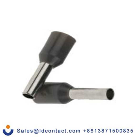 RS PRO,458-724,绝缘 压接靴带套圈, 灰色, Φ2.5 mm x 8 mm引脚, 最大电线尺寸 14 AWG, 总长15.4 mm