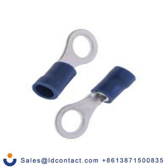 RS PRO,534-569,绝缘 铜 环形端子, Φ6.35 mm内环 16 AWG, M6螺栓, 蓝色 14 AWG, 75 °C至75 °C