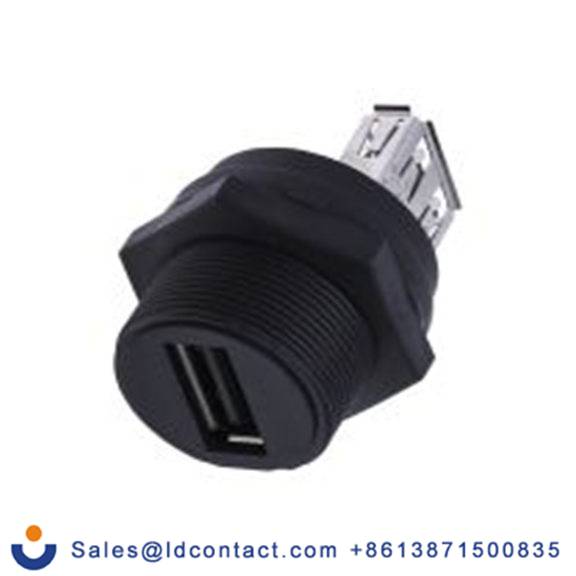 RS PRO,111-6759,USB 连接器, 微型 USB型 母插, 1端口, 面板安装 直向, IP40 GTC Sealed系列