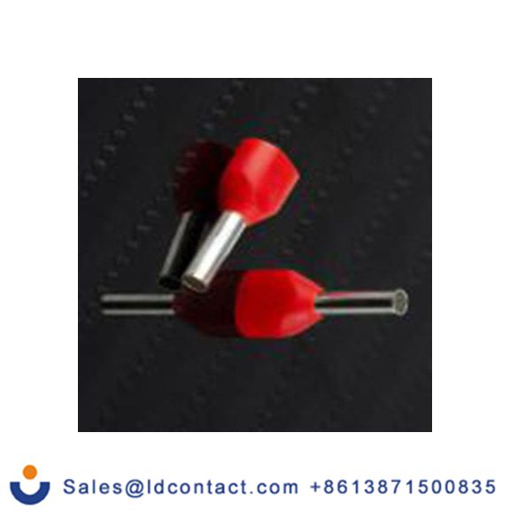 RS PRO,184-9660,绝缘 压接靴带套圈, 红色, Φ2.1 mm x 8 mm引脚, 最大电线尺寸 18 AWG, 总长15.1 mm