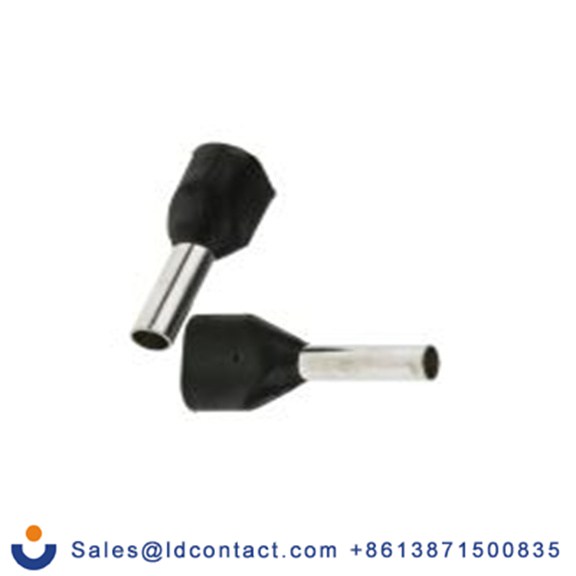 RS PRO,184-9676,绝缘 压接靴带套圈, 黑色, Φ2.3 mm x 8 mm引脚, 最大电线尺寸 16 AWG, 总长15.5 mm