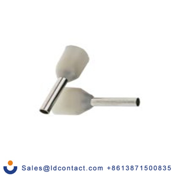 RS PRO,311-7971,绝缘 压接靴带套圈, 白色, Φ1.4 mm x 8 mm引脚, 最大电线尺寸 20 AWG, 总长14.5 mm