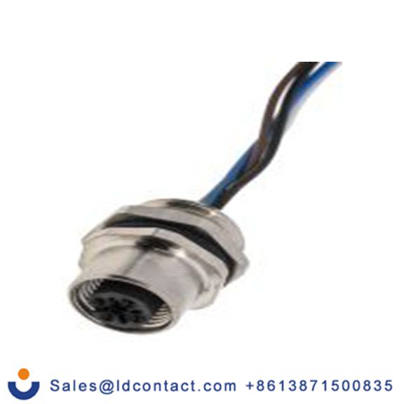 RS PRO,877-1110,M12 圆形连接器 插座, 4芯, 面板安装, 母插芯, 250.0 V, IP40, CPF12系列