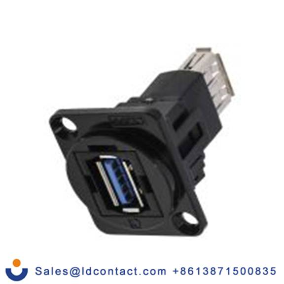 RS PRO,916-0215,USB 连接器, USB A对A型 母插, 1端口, 面板安装 直向 USB 3.0 FT系列