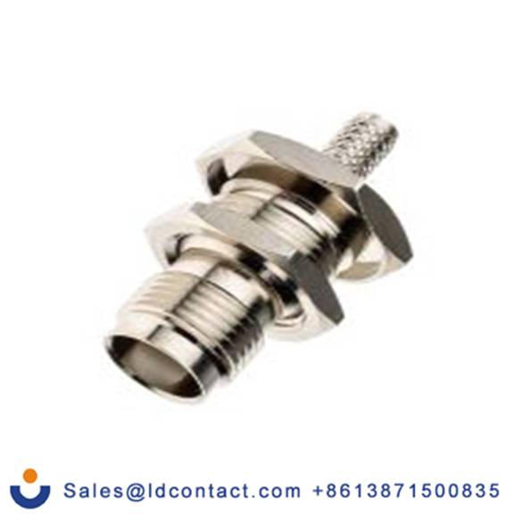 RS PRO,136-847,TNC 连接器 母插, 50 Ω, 隔板安装, 直向, 用于RG58/U线 TNC系列 压接