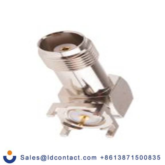 RS PRO,136-976,TNC 连接器 母插, 50 Ω, 表面安装, 直角 TNC系列 焊接