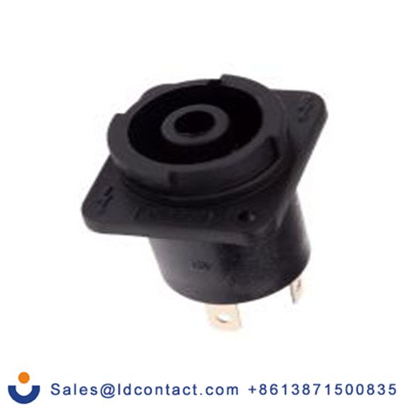 RS PRO,171-118,音箱连接器, 镀金色 直向, 4路 母插, 面板安装 20A, 黑色 螺钉