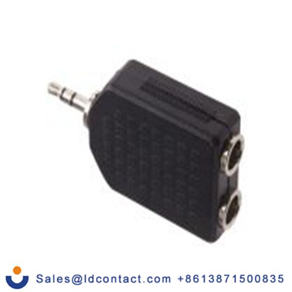 RS PRO,392-564,AV适配器 6.35 mm立体声类型 母插 3.5mm 立体声类型 直向, 镀镍触点 公, ABS外壳