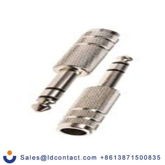 RS PRO,392-605,6.35mm, 电缆安装 立体声 公 3, 插孔连接器 直向, 黄铜触芯, 天然色