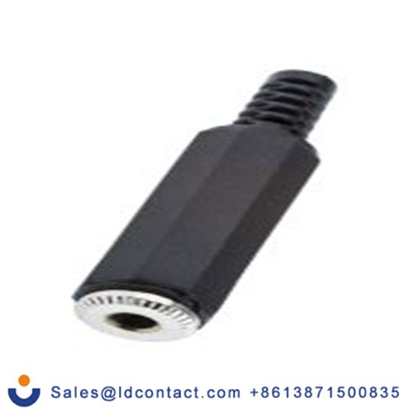 RS PRO,392-611,3.5mm, 电缆安装 单声道 母插 2, 插孔连接器 直向, 黄铜触芯, 黑色