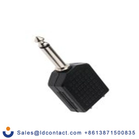 RS PRO,392-621,AV适配器 6.35 mm单声道类型 母插 1.4in 单声道类型 直向, 镀镍触点 公, ABS外壳