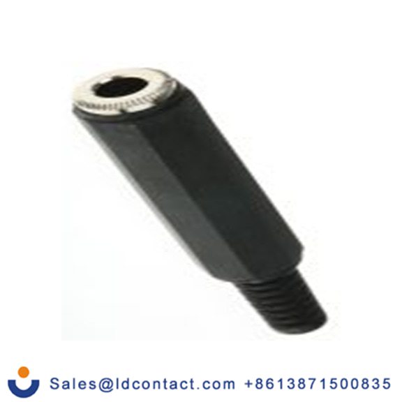 RS PRO,392-637,6.35mm, 电缆安装 单声道 母插 焊接 2, 插孔连接器 直向, 黄铜触芯, 黑色