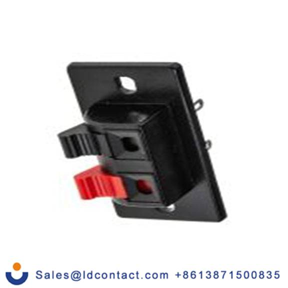 RS PRO,392-677,扬声器接线端子 直向, 2路 母插, 面板安装 3A, 黑色 快速连接