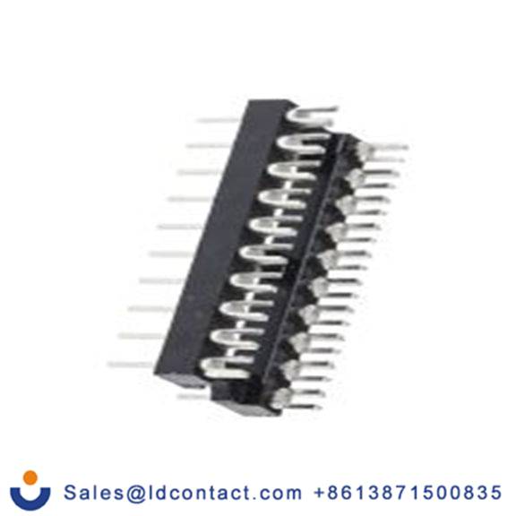 RS PRO,402-670,DIP20插针 DIL 管座, 2.54 mm节距, 通孔安装, 镀镍镀锡触芯 1A