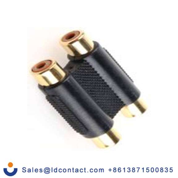 RS PRO,410-937,AV适配器 RCA类型 母插 RCA类型 直向, 镀金色触点 母插, 塑料外壳