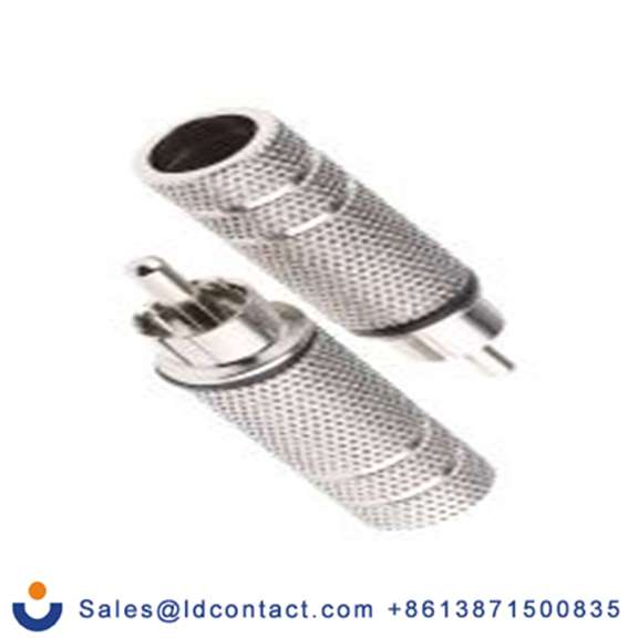 RS PRO,411-093,RCA 插头 直向, 电缆安装, 黑色, 镀镍触点