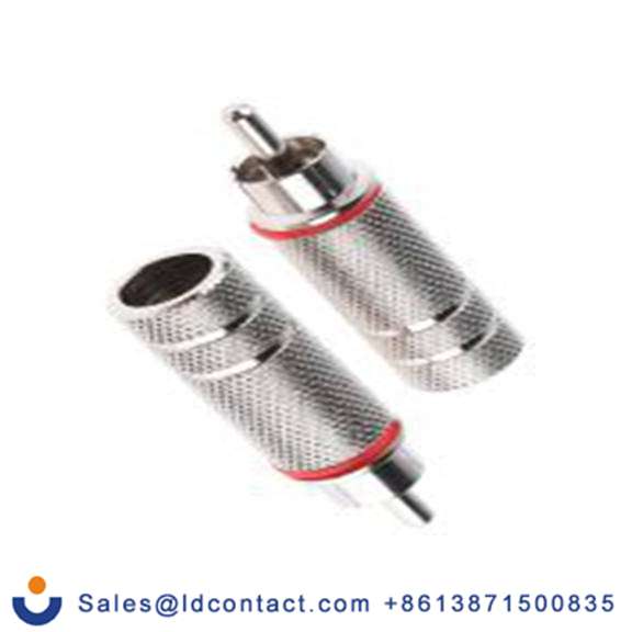 RS PRO,411-104,RCA 插头 直向, 电缆安装, 红色, 镀镍触点