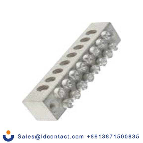 RS PRO,425-550,8路 接地端子排, 双螺钉型, 16 AWG线规, 86 mm长 螺钉, 18.5 mm宽, 灰色 黄铜外壳