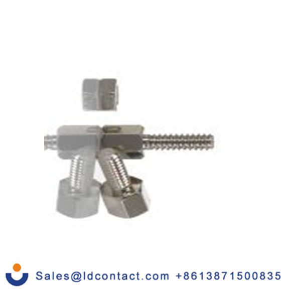 RS PRO,453-886,D 连接器 螺钉锁 公/母, 黄铜制, 银色