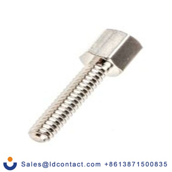 RS PRO,453-892,D 连接器 螺钉锁 公/母, 黄铜制, 银色