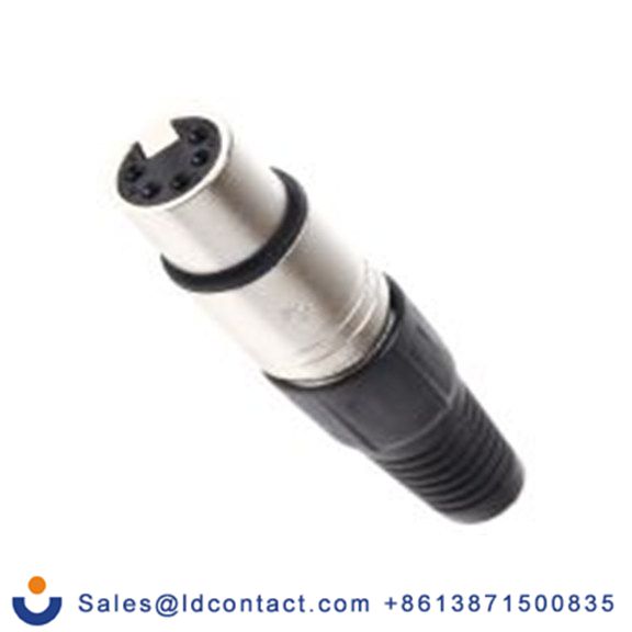 RS PRO,457-964,五芯 XLR 连接器, 电缆安装 母插, 250 V ac 直向, 镀银色芯