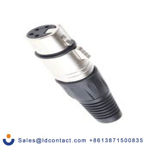 RS PRO,458-014,四芯 XLR 连接器, 电缆安装 母插, 250 V ac 直向, 镀银色芯