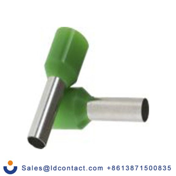 RS PRO,458-897,绝缘 压接靴带套圈, 绿色, Φ3.9 mm x 12 mm引脚, 最大电线尺寸 10 AWG, 总长20.5 mm